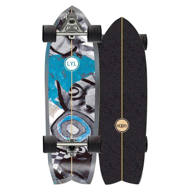 Высококачественный Скейтборд Mini Cruiser Лонгборды 7 слоев полный двойной трюк скейтборд алюминиевые грузовики