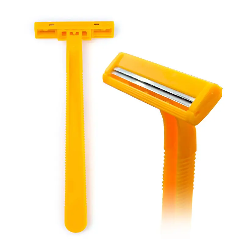 Sale In Bulk Hotel Disposable Twin Blade Razor Safety Medical Metal Razor Handle Reusable Double Edge Shaver Razor For Men