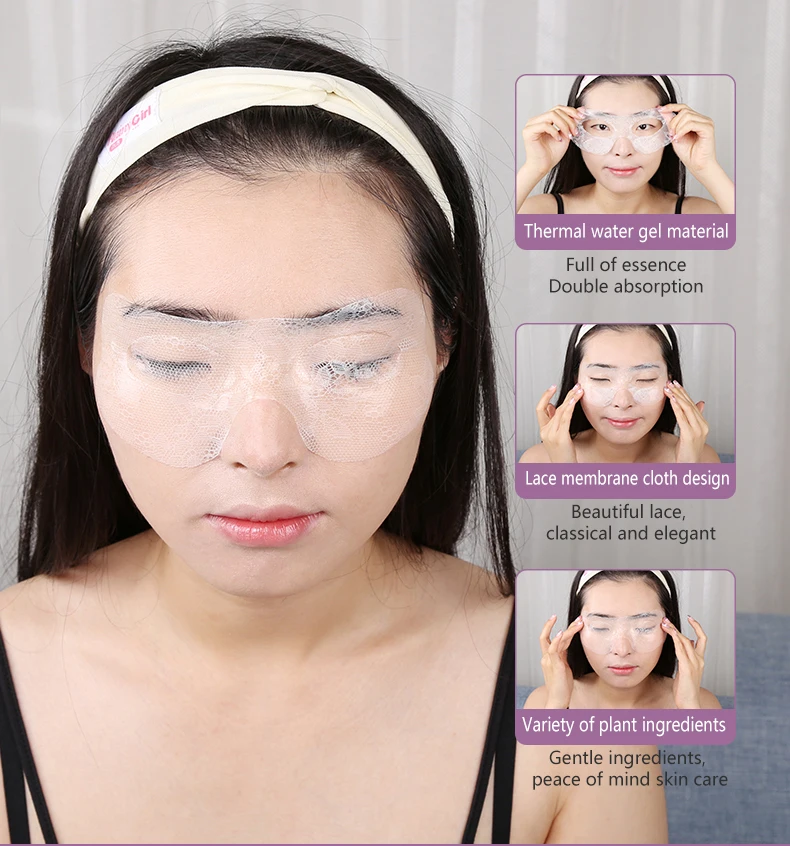 24K Gold Collagen Gel Treatment Mask Dry Eyes Anti Wrinkle Hydrogel Lace Eye Patch Mask