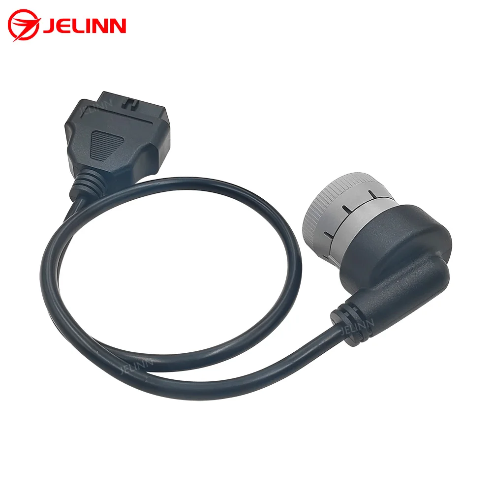Right Angle J1708 6 Pin Connector to OBD 2 Connector Cable for Diagnosing Devices or Trackers
