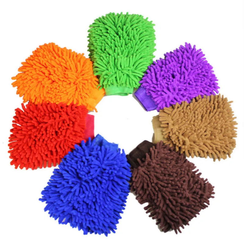 Double Side Car Wash Gloves Motorcycle Vehicle Auto Cleaning