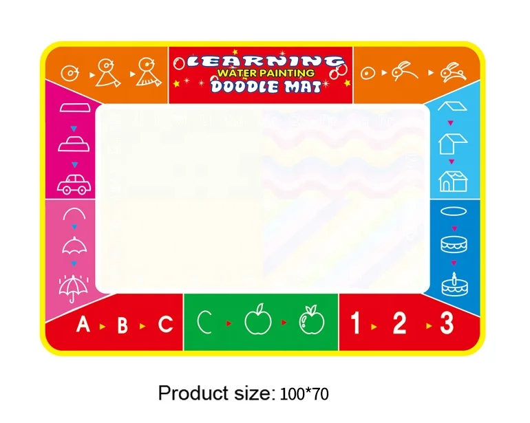 Funny Game Stamp Set with Pens Water Painting Mat Kids Coloring Doodle Drawing Mats