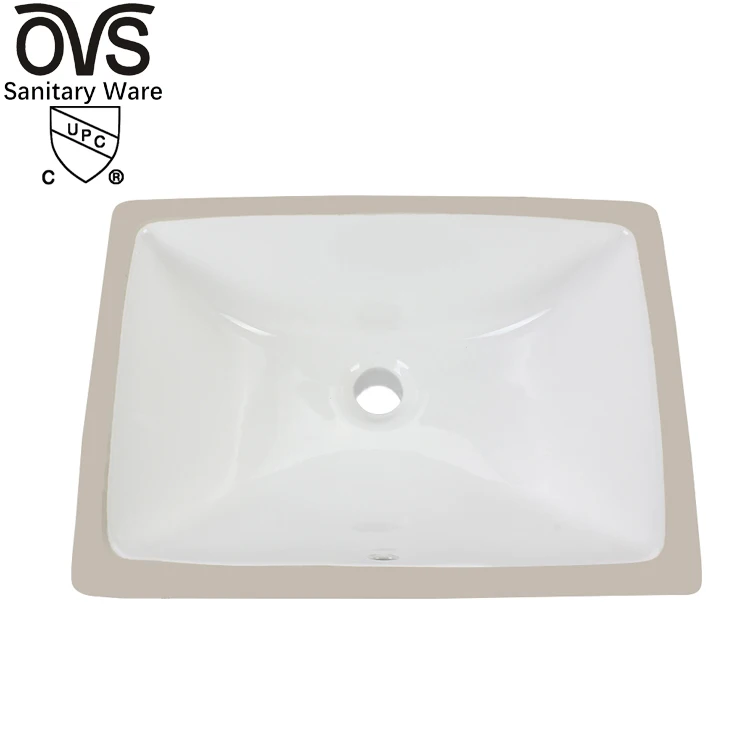 OVS CUPC North America Simple Hotel White Color Wash Hand Porcelain Vessels Ceramic Undermount Bathroom Sink