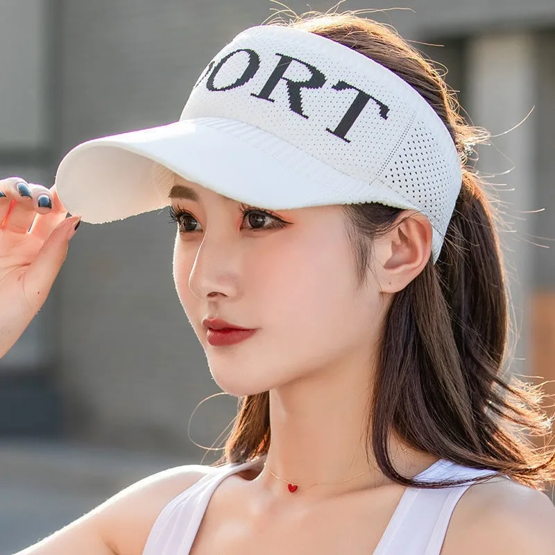 Wholesale Summer SPORT Sun protection empty top hat UV protection visor Outdoor sports breathable baseball sun hat