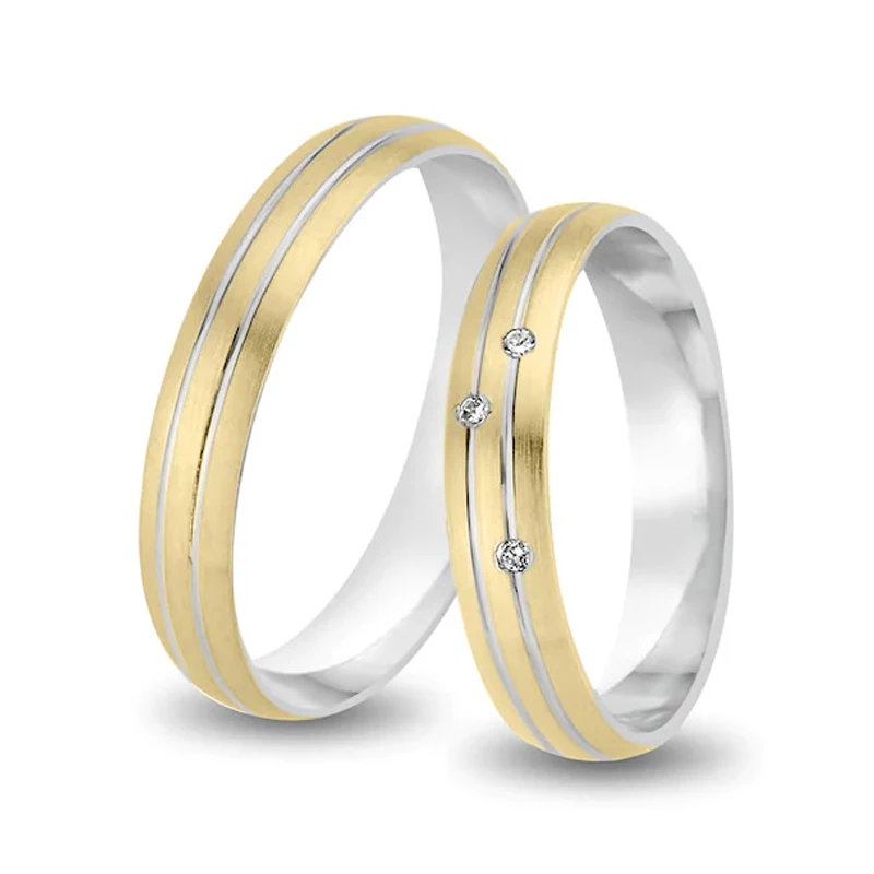 Factory Direct Hot Sale Gold Wedding Zircon Designs Rings Jewelry Stainless Steel Couple Wedding Rings