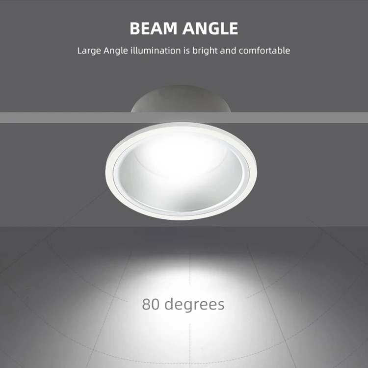 
Modern Smd Round Recessed 12w 15w 20w 25w 30w Indoor Commercial Down Lights 