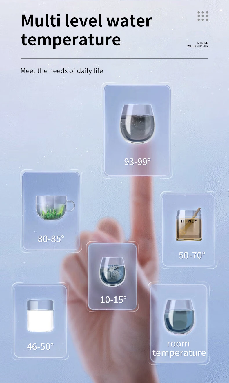 Desktop Reverse Osmosis System Hot And Cold Water Cooler Dispenser Machine With Water Filter