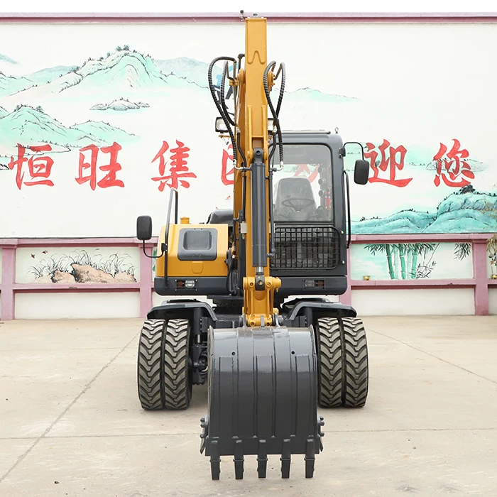 6 ton  7ton 10ton 8ton mini  excavator on wheels with high quality wheel type excavator with bucket excav for sale