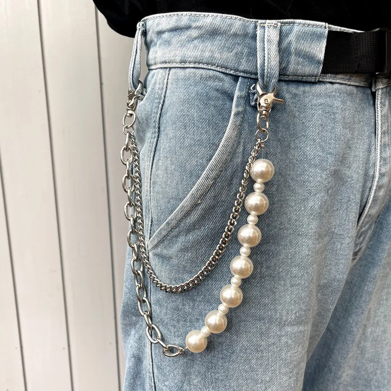 Punk Chain On The Jeans Pants Women Keychains for Men Unisex Egirl eBoy Harajuku Clothing Aesthetic Accessories