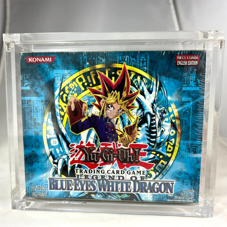 Японский Акриловый Витринный Футляр TCG Yu Gi Oh кристально чистый протектор для Yu-Gi-Oh Legend Of Blue Eyes White Dragon Booster Box