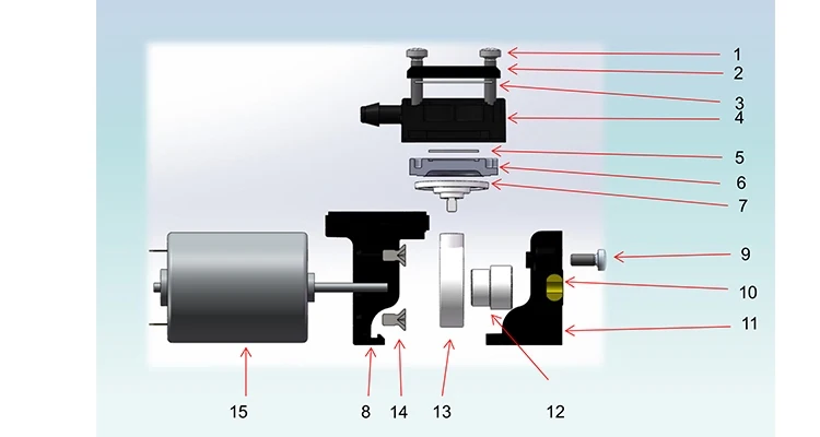 Kamoer KLP180 12V 24V DC Low Noise  Mini Electric Diaphragm Water Liquid fluid transfer membrane pump