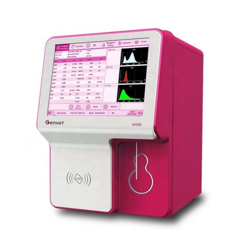 Genrui Brand Genvet VH30 Professional Veterinary CBC Blood Test Machine 3 Part Hematology Analyzer for Sale