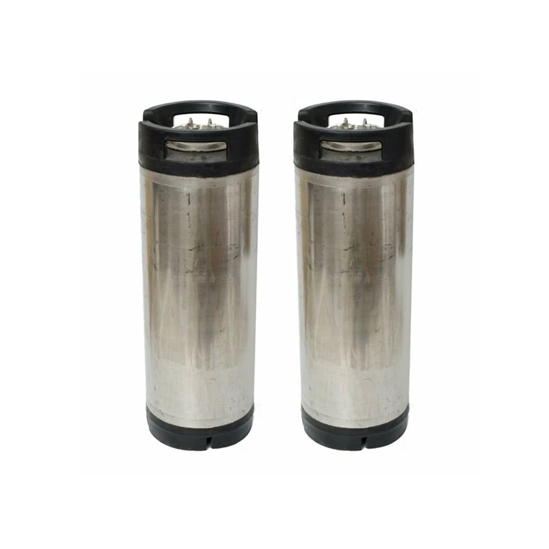 Used Stainless Steel 5 Gallon Ball Lock Kegs Cornelius Keg with Dual Rubber Handles Corny Keg for Home Brewing