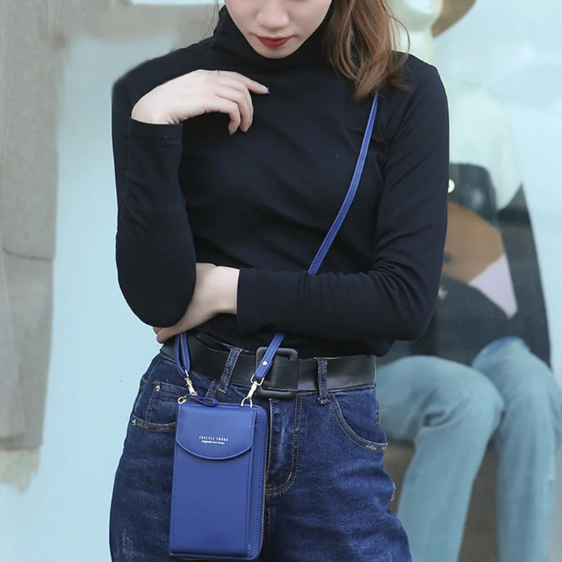 Custom Fashion Cellphone Shoulder Bag Women PU Leather Crossbody Bag Handbag Card Holder Messenger Bags Flap Wallet