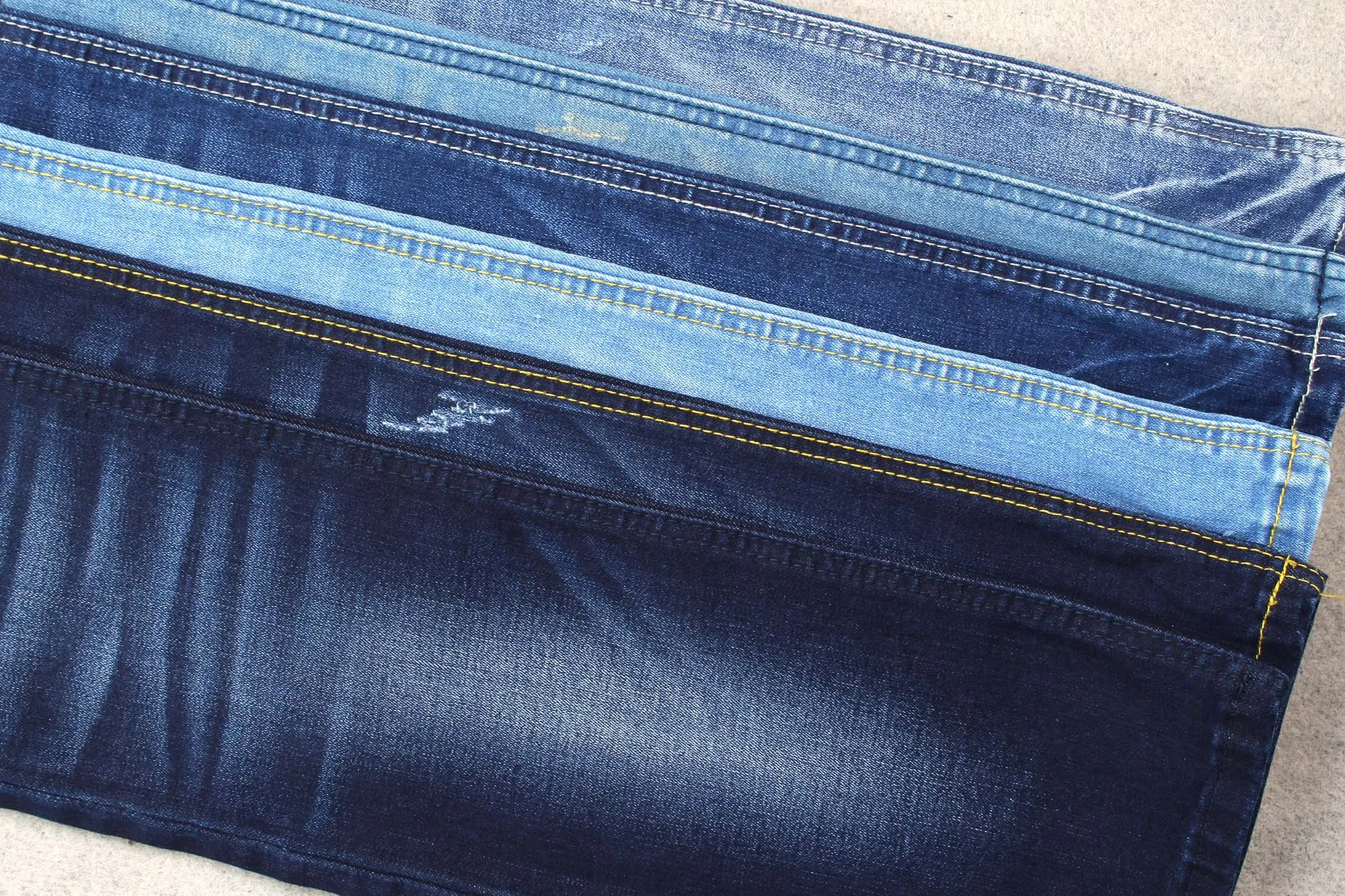 GRS repreve sustainable cotton slub stretch slub denim fabric