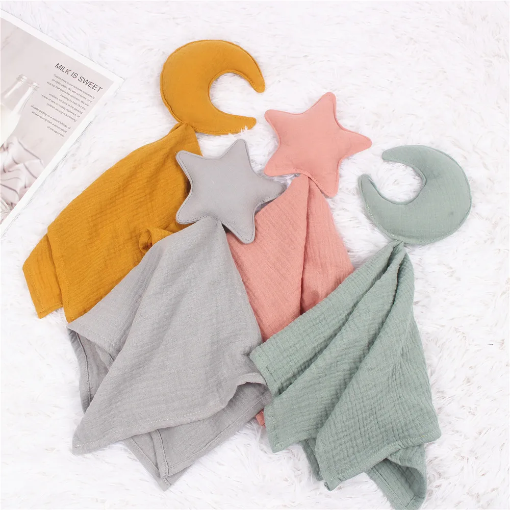 Cute Design Baby Blanket Infants Toy for Kid Comforter Baby Security Blanket Soft Muslin Cotton The Best Selling Newborn Woven