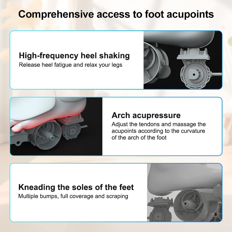 Repor electric Shiatsu therapy leg and calf Air Compression foldable feet massage Foot massager Machine with Kneading