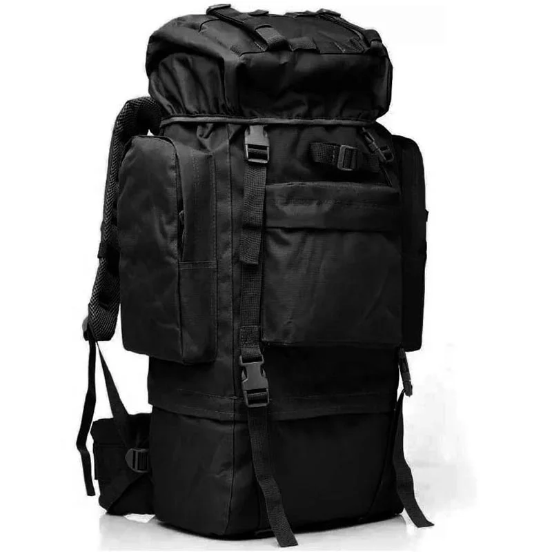 Doublesafe Aluminum Oxford 65L Waterproof Multi-function Outdoor Camping Combat Tactical Rucksack Backpack For Men Bug Out Bag