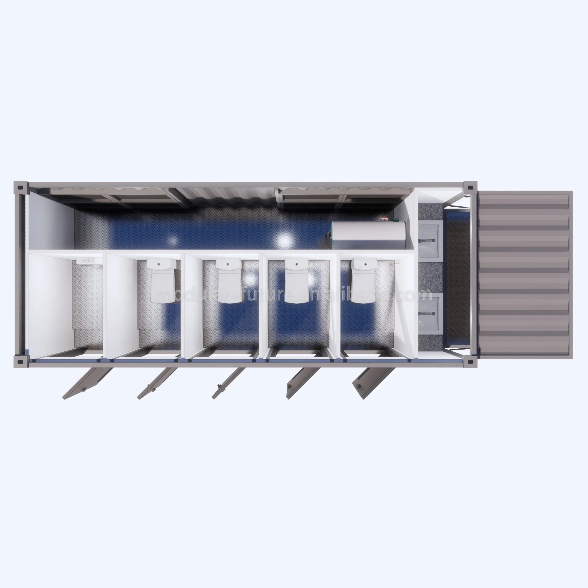 China Public Modular Mobile Toilets Cabin Outdoor Restroom Block Mobile Portable Container Toilet for Sale