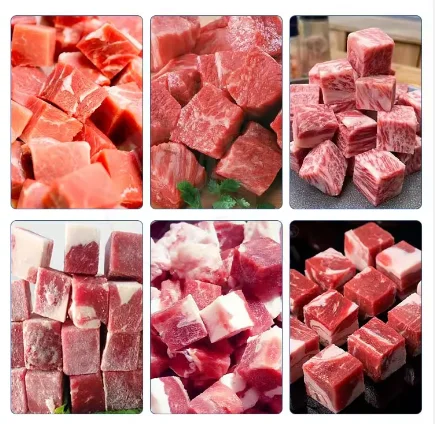 Automatic Commercial Fresh Chicken Duck Portin Meat Cube Dicer Cutter Fish Meat Cuber Machine with Bone