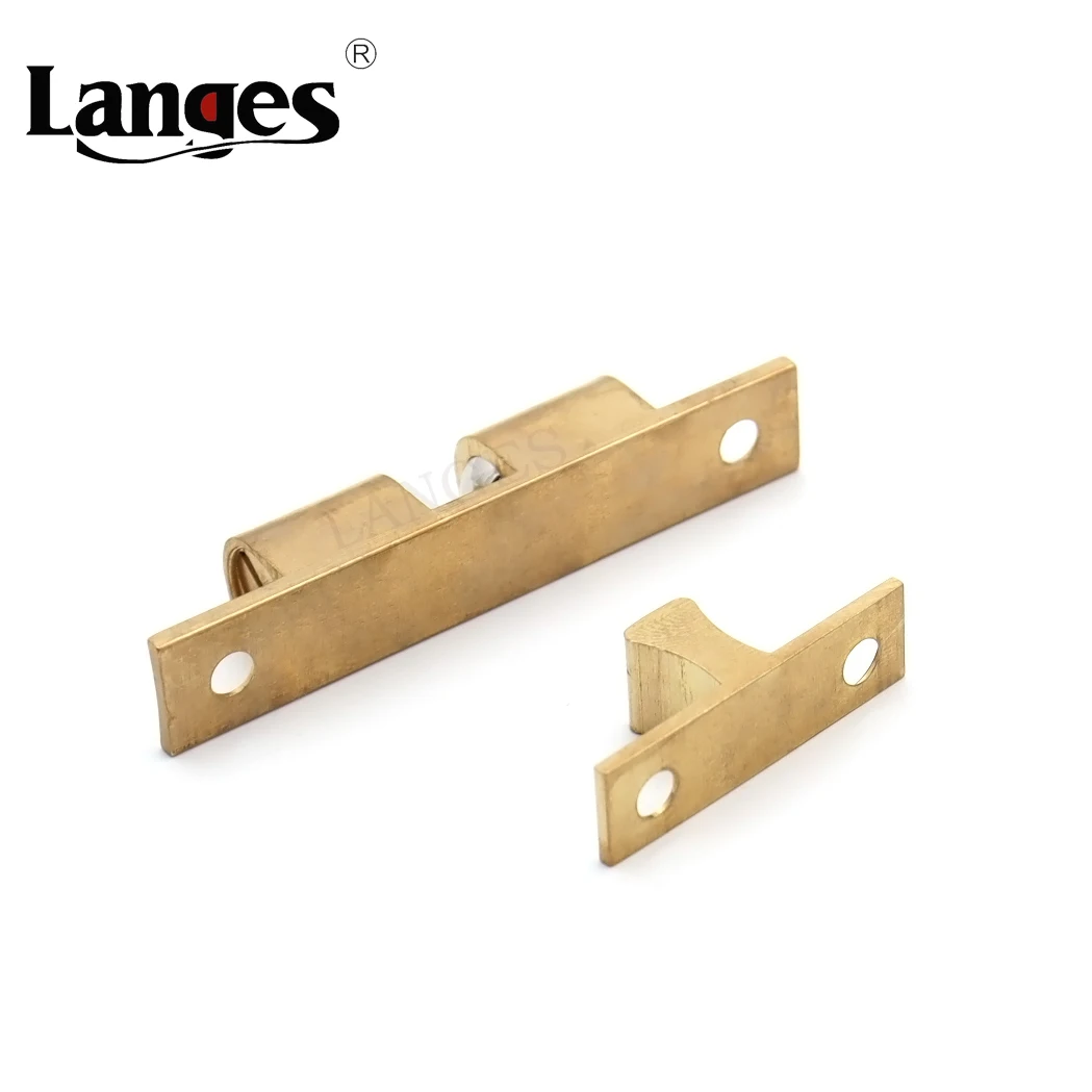 Adjustable Cabinet Catch Latch Wardrobe Closet Door Closer Safety Lock Magnetic Solid Brass Roller Primary Color
