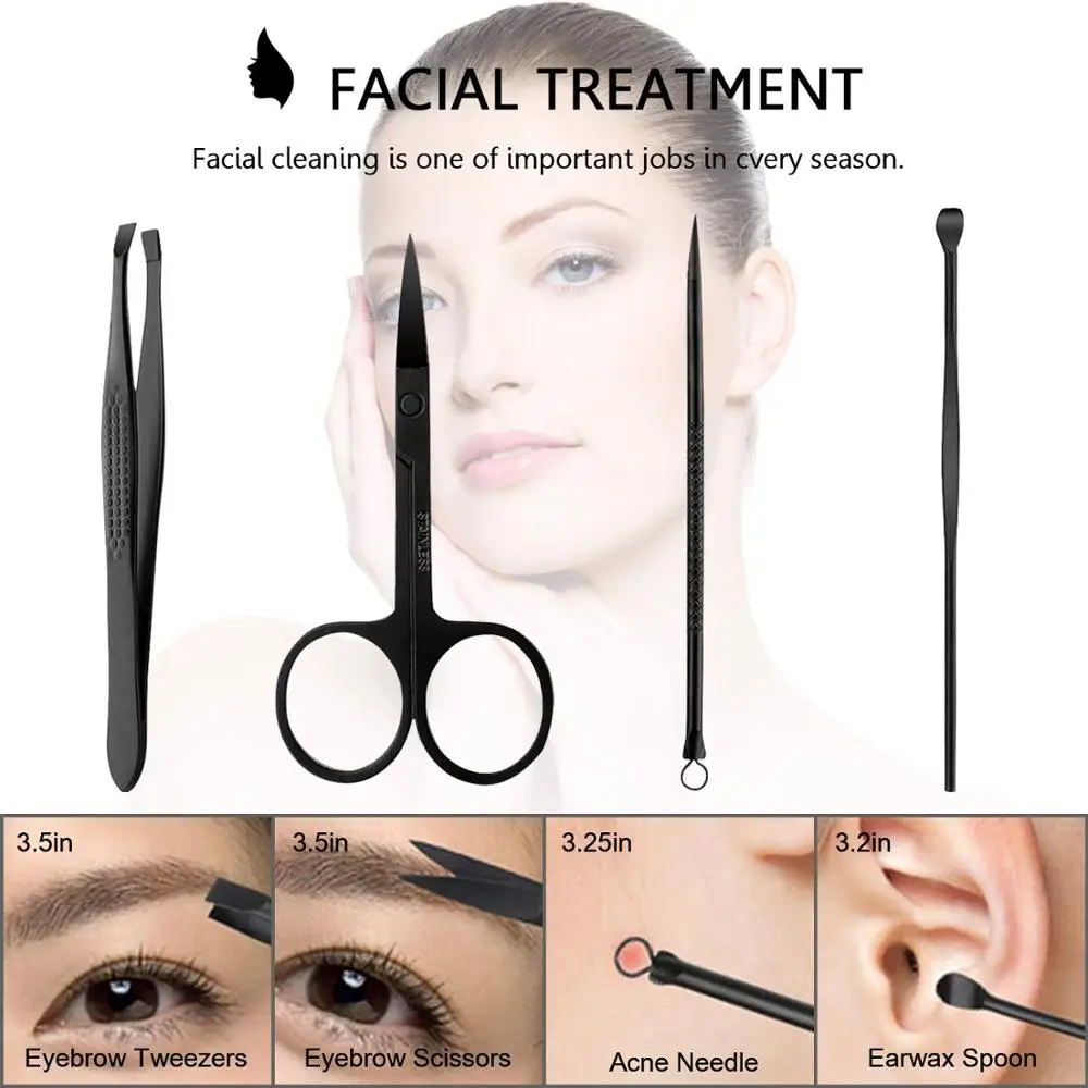 15 Pcs High Stainless Steel Nail Cutter Kit File Sharp Nail Scissors Nail Clippers Sets