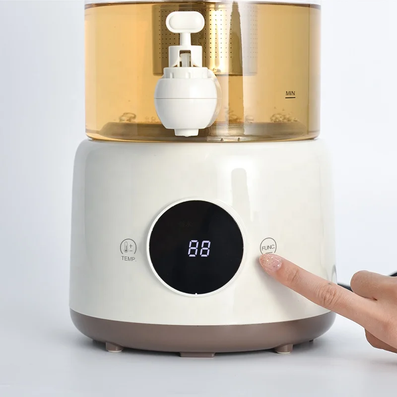 3L Fast Boil Glass Electric Tea Kettle Cord Touch Screen Control Keep Warm Hot Tea Maker Electric Glass Kettle With Tea Infuser