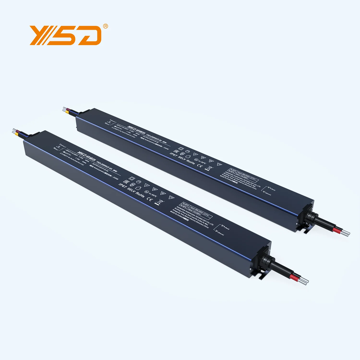 Источник питания YSD серии F 60 Вт до 250 источник 12 В 24 48 IP67 LED