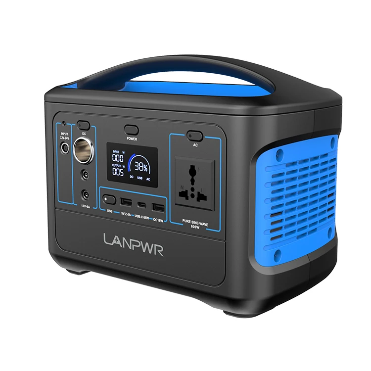 153600mAh 568Wh USB Type C DC AC 600W Lithium Battery Bank Portable Power Station for Outdoor Camping Fishing Home Backup