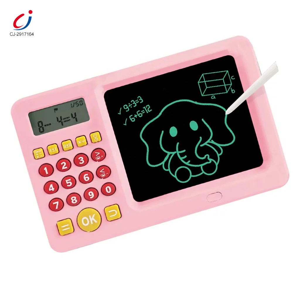 Chengji smart math training machine calculator educational erasable writing tablet toy children lcd drawing board for kids