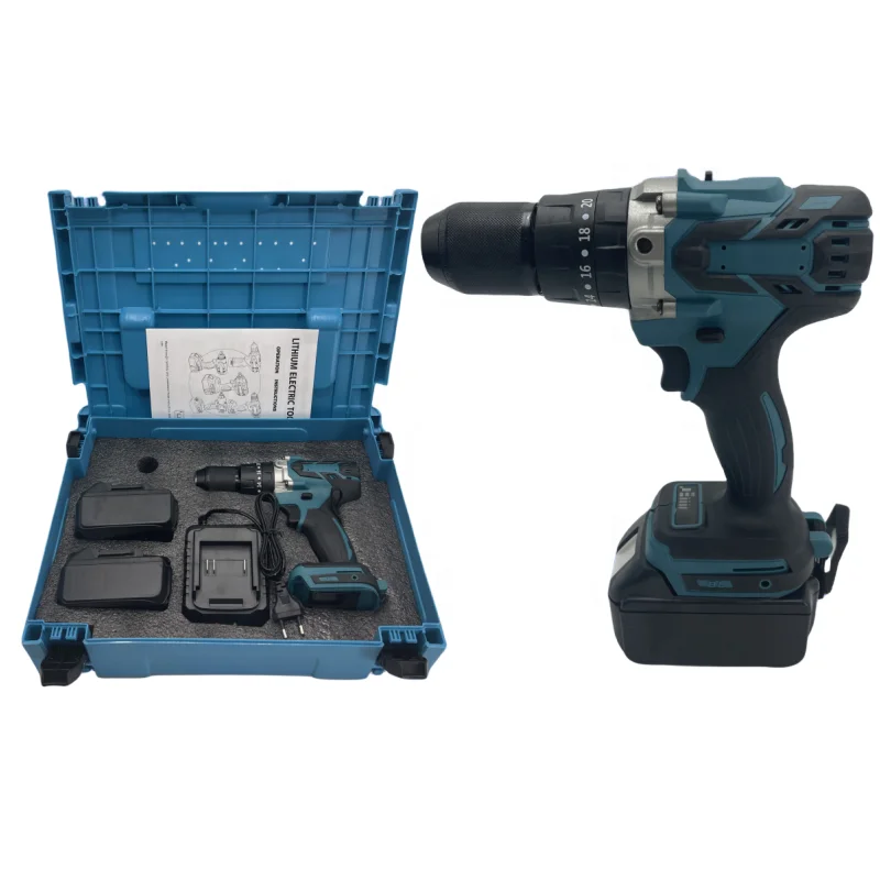 21V cordless Impact drill Portable Power Tools Electric Hammer Battery Operated Drill Brushless Drill