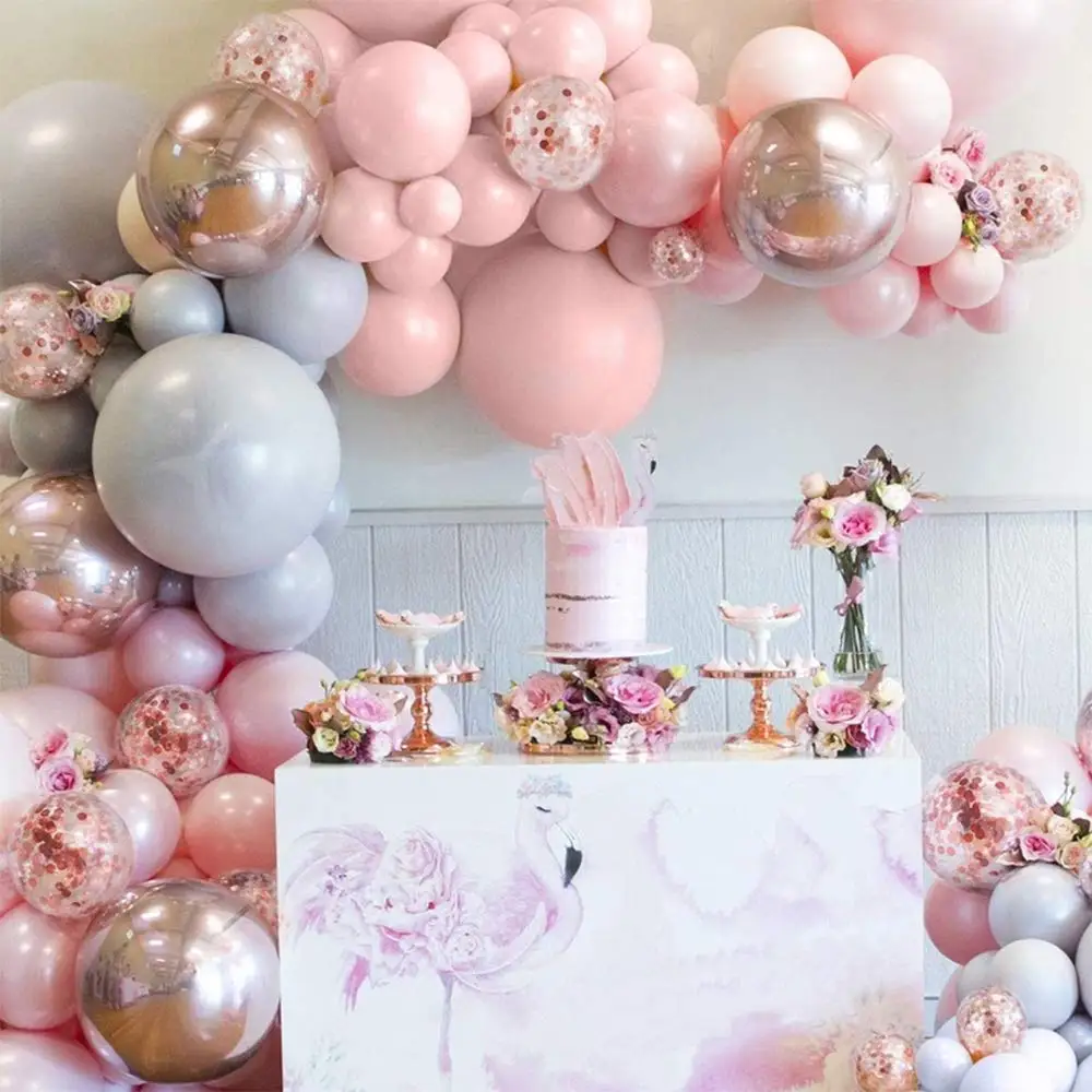 167 Pcs Balloon Garland Arch Kit With Macaron Colorful Thicken Balloons Pink Balloon Garland For Wedding Birthday Decoration