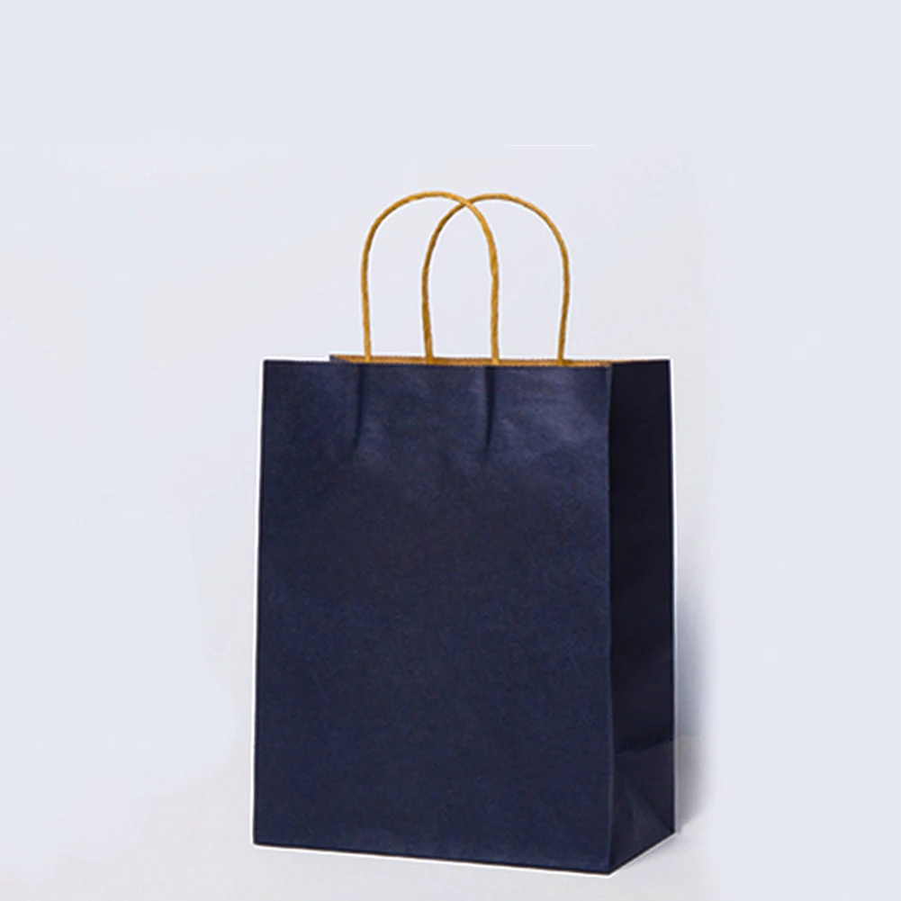 Custom Printed Your Own, Logo White Brown Kraft Gift Craft Shopping Paper Bag With Handles/