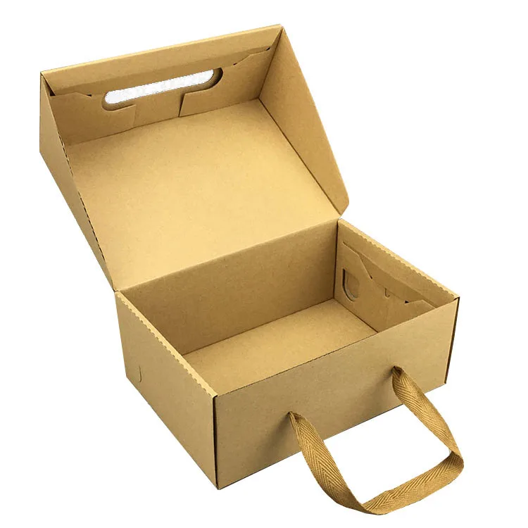 custom luxury paper carton boxes Portable paper Shoes bag  pack box Corrugated Board folding shipping
