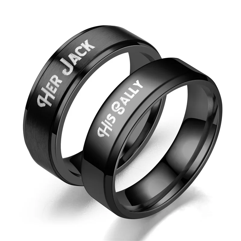 
Romantic Anniversary Gift Custom Logo Stainless Steel Couple Jewelry Tungsten Ring 