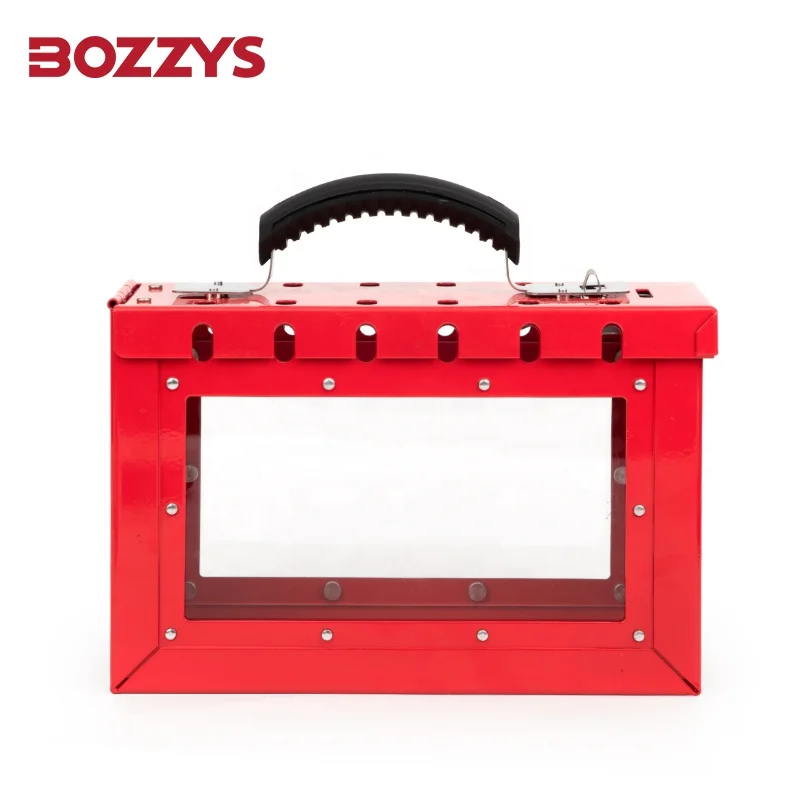 Портативная групповая блокировочная коробка BOZZYS с прозрачной акриловой дверью