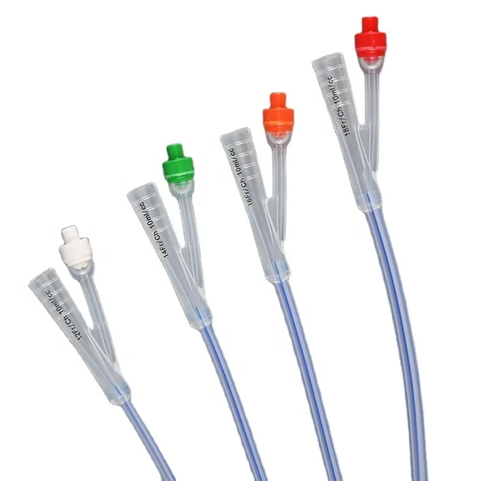 2-Way Medical PVC Urinary Silicone Catheter 100% Silicone Foley Catheter