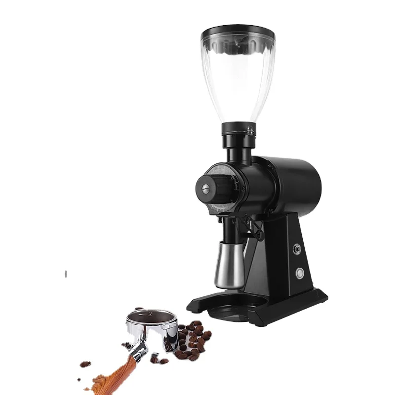 2023 new 98mm Flat Burr Coffee Grinder Cappuccino Latte Coffee Bean Grinder Machine Commercial Espresso Grinder Machine