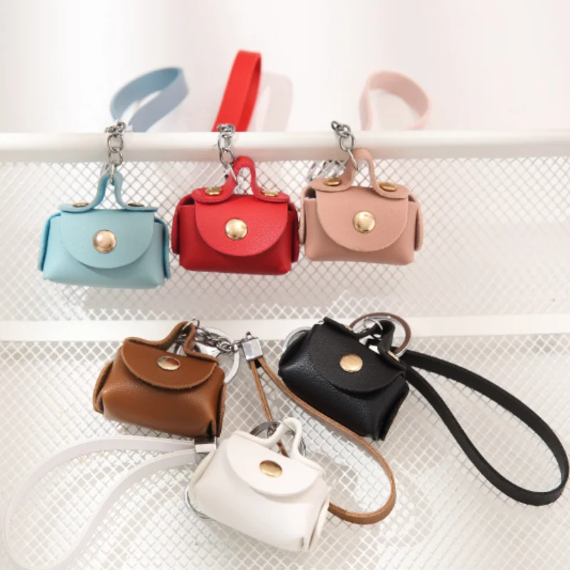 Cute Coin Purses Women Bags Mini Portable Storage Bag Girls Small Earphone Box Soft Leather Housekeeper Keychain Wallet Pouch