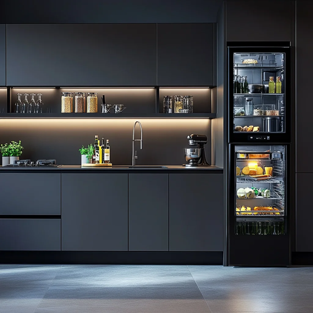 Custom Wholesale Stainless Steel Kitchen Cabinet Glass Door Waterproof Hanging Kitchen Cabinets