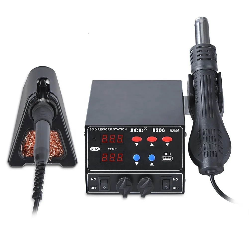 Паяльные станции BOSTEK 3 в 1 нового дизайна 8206, паяльные станции SMD BGA с цифровым дисплеем