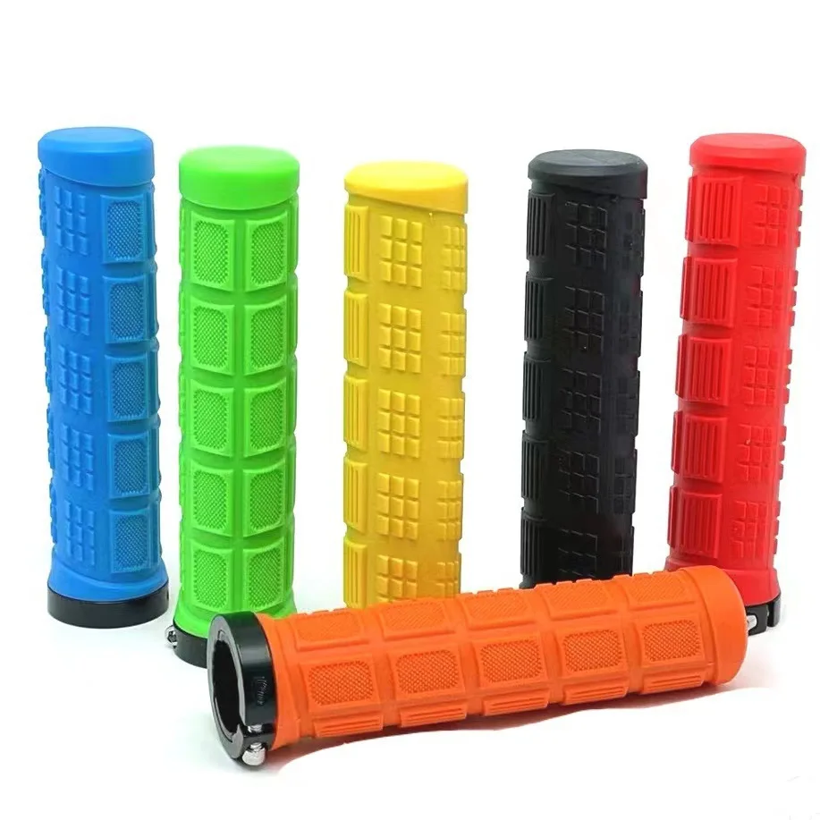 High Quality Non-Slip Bike Handlebar Cover Set Mountain Bike Color Aluminum Lock Rubber Set