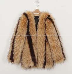 2022 Luxury Winter Fur Coat Fashion Racoon Genuine Fox Fur Coat for women
