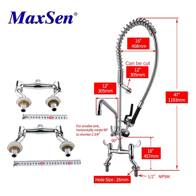 MaxSen Pre rinse Tapware Kitchen Pre rinse Commercial Pre rinse Watermark Dishwasher Faucet
