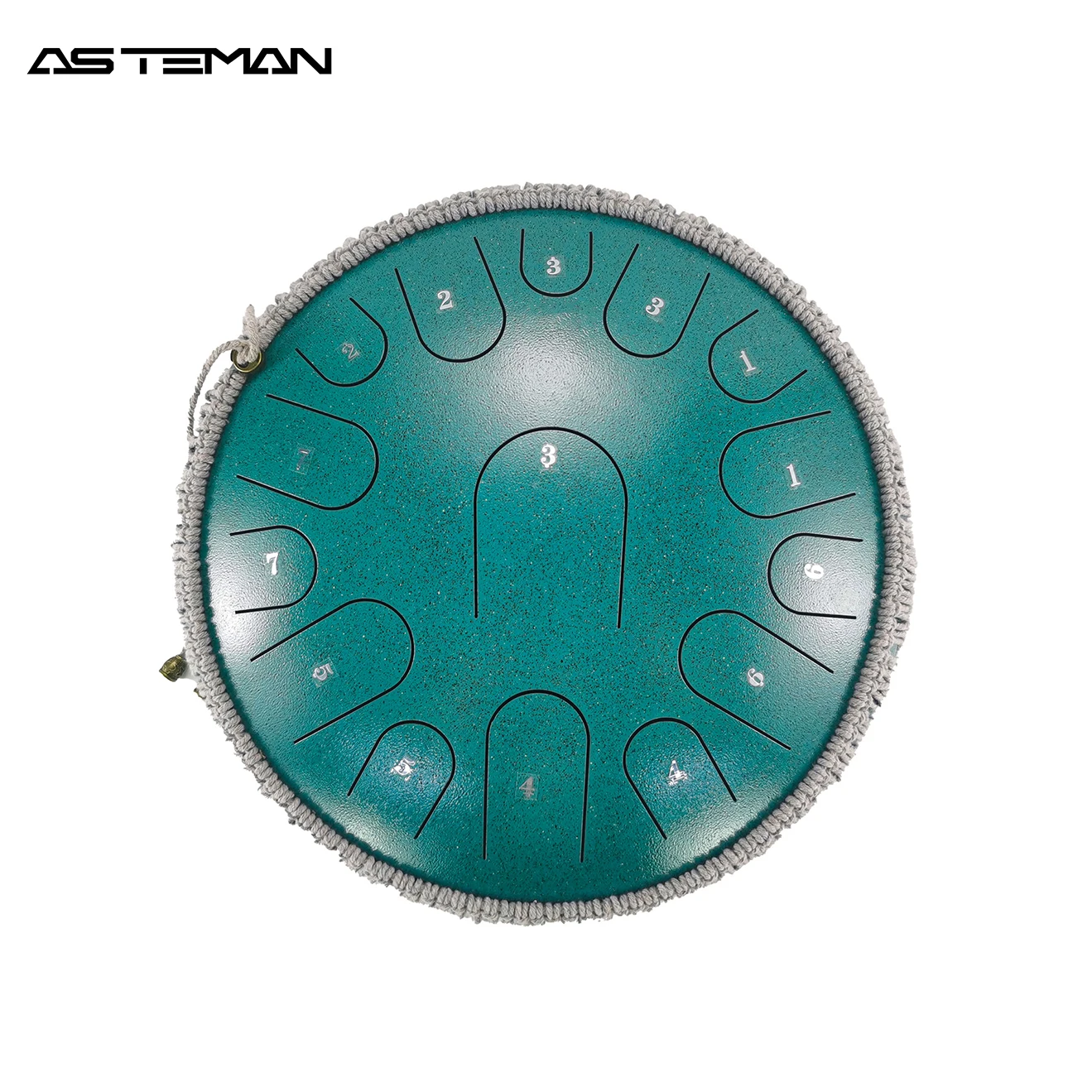 Стальной барабан ASTEMAN со стальным языком, звездная серия, Звездный зеленый, 14 дюймов, 15 тонов, ключ с