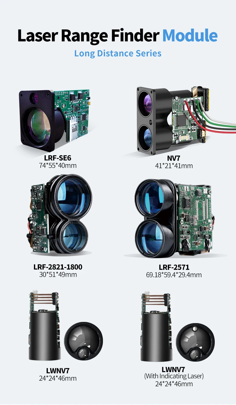 OEM ODM Compact size Long distance laser rangefinder sensor Laser range finder module 905nm for Thermal Imager