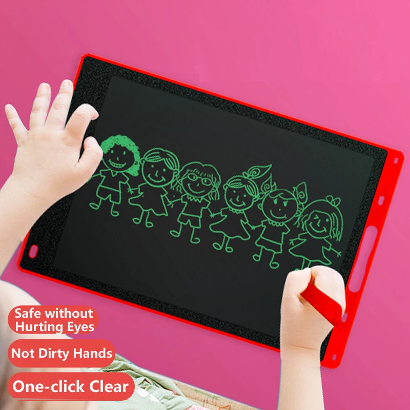 Kids Drawing Lcd Writing Tablet Writing Black Green Orange Accessories OEM Customized Battery Style Note Button School Office
