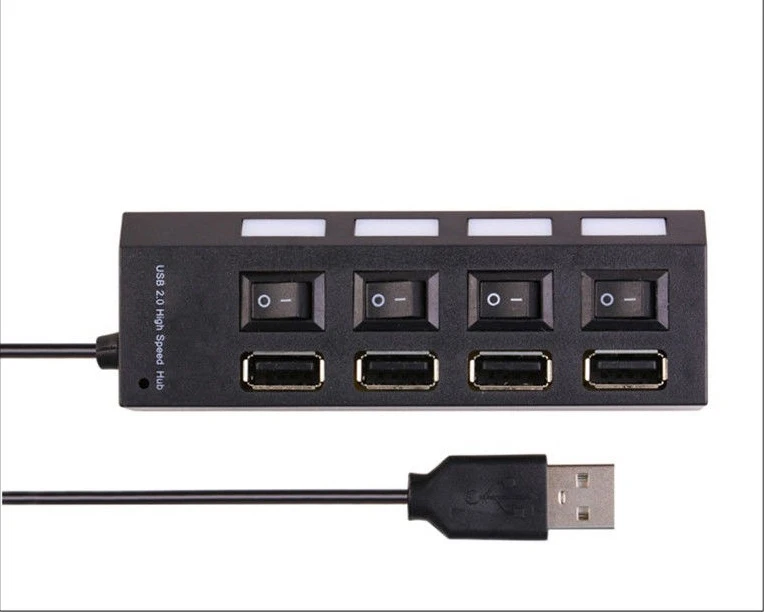 high quality promotion gift custom printed logo usb 3.0 4 port hub with separate switch splitter