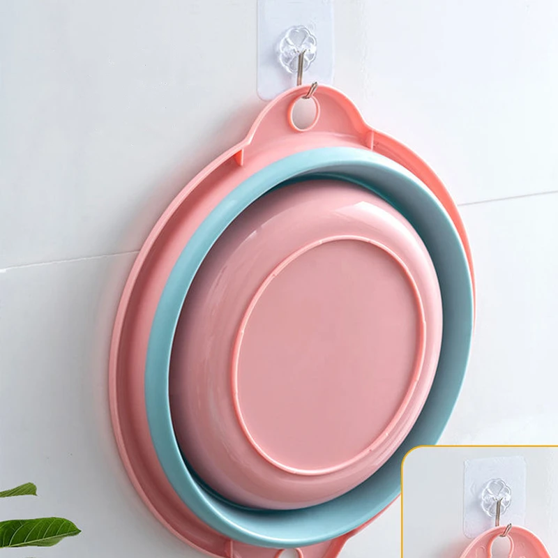 Simple thickened large foldable washbasin wall-mounted silicone washbasin portable foot wash clothes wash basin