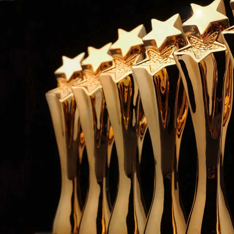 New 2023 Item Star resin award black crystal trophy for Souvenir